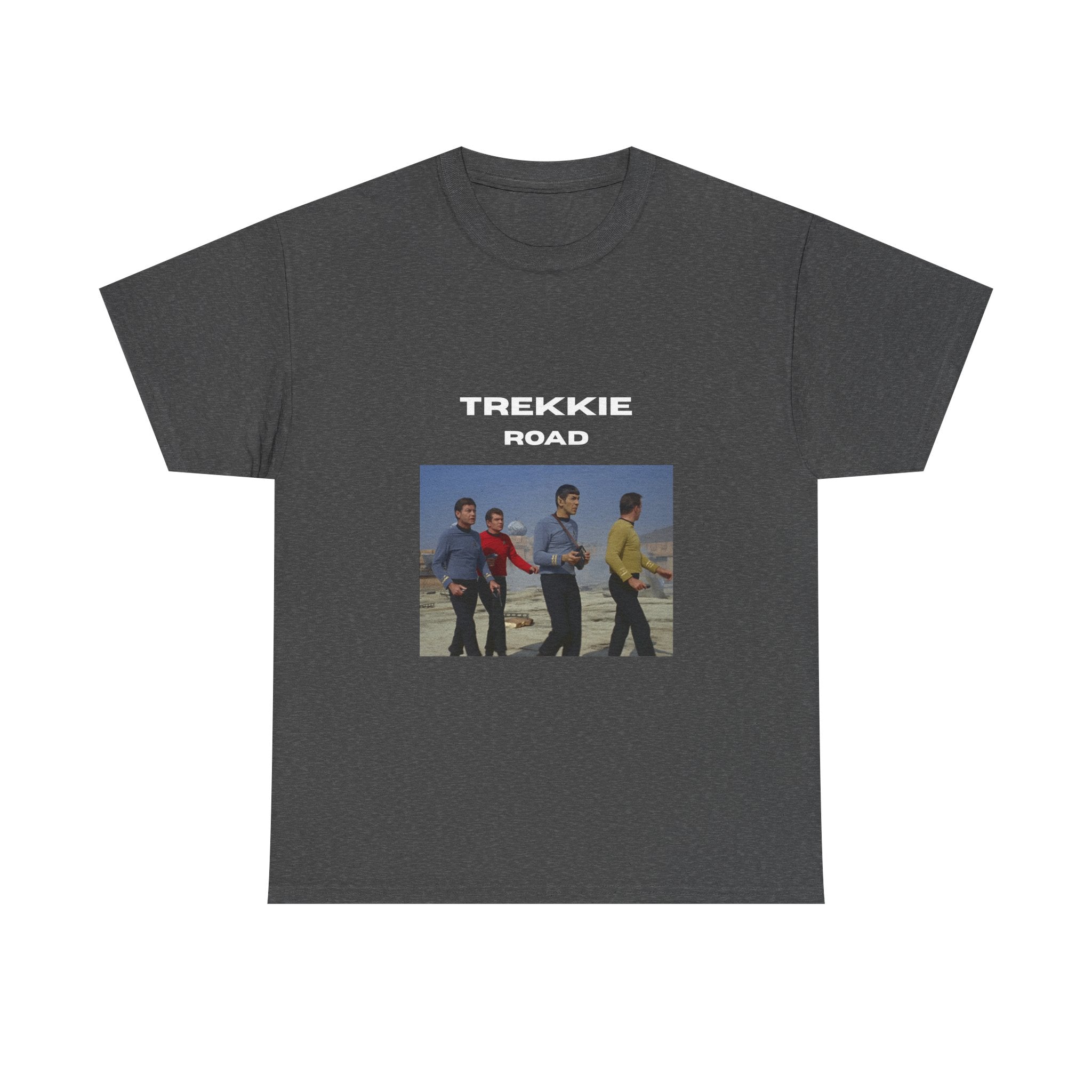 Unisex Heavy Cotton Tee Trekkie Road (Abbey Road parody)