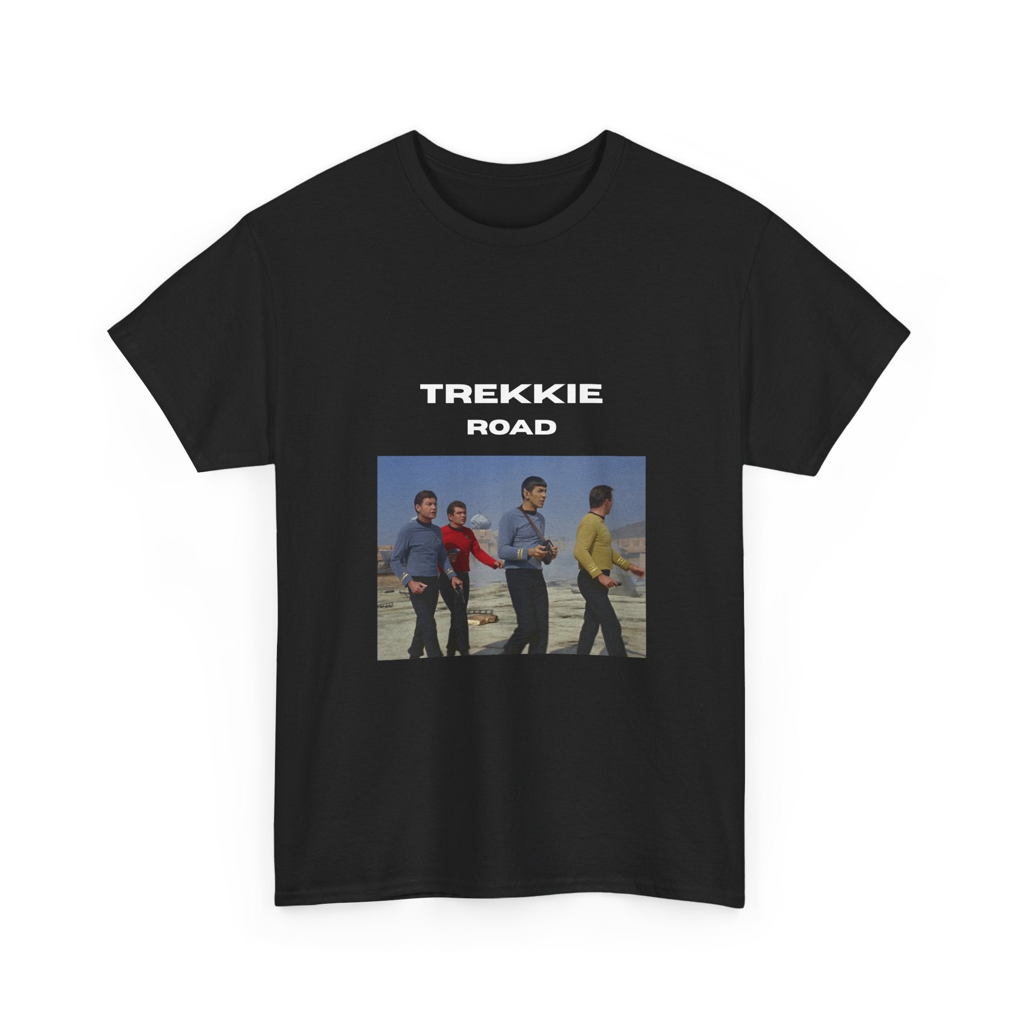 Unisex Heavy Cotton Tee Trekkie Road (Abbey Road parody)