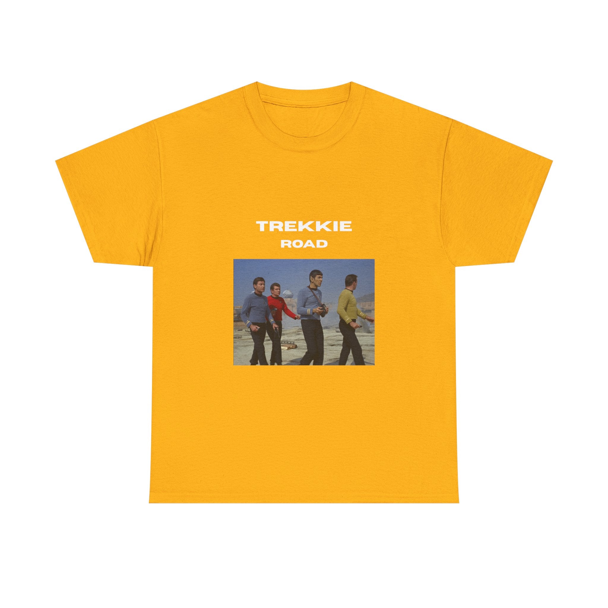 Unisex Heavy Cotton Tee Trekkie Road (Abbey Road parody)