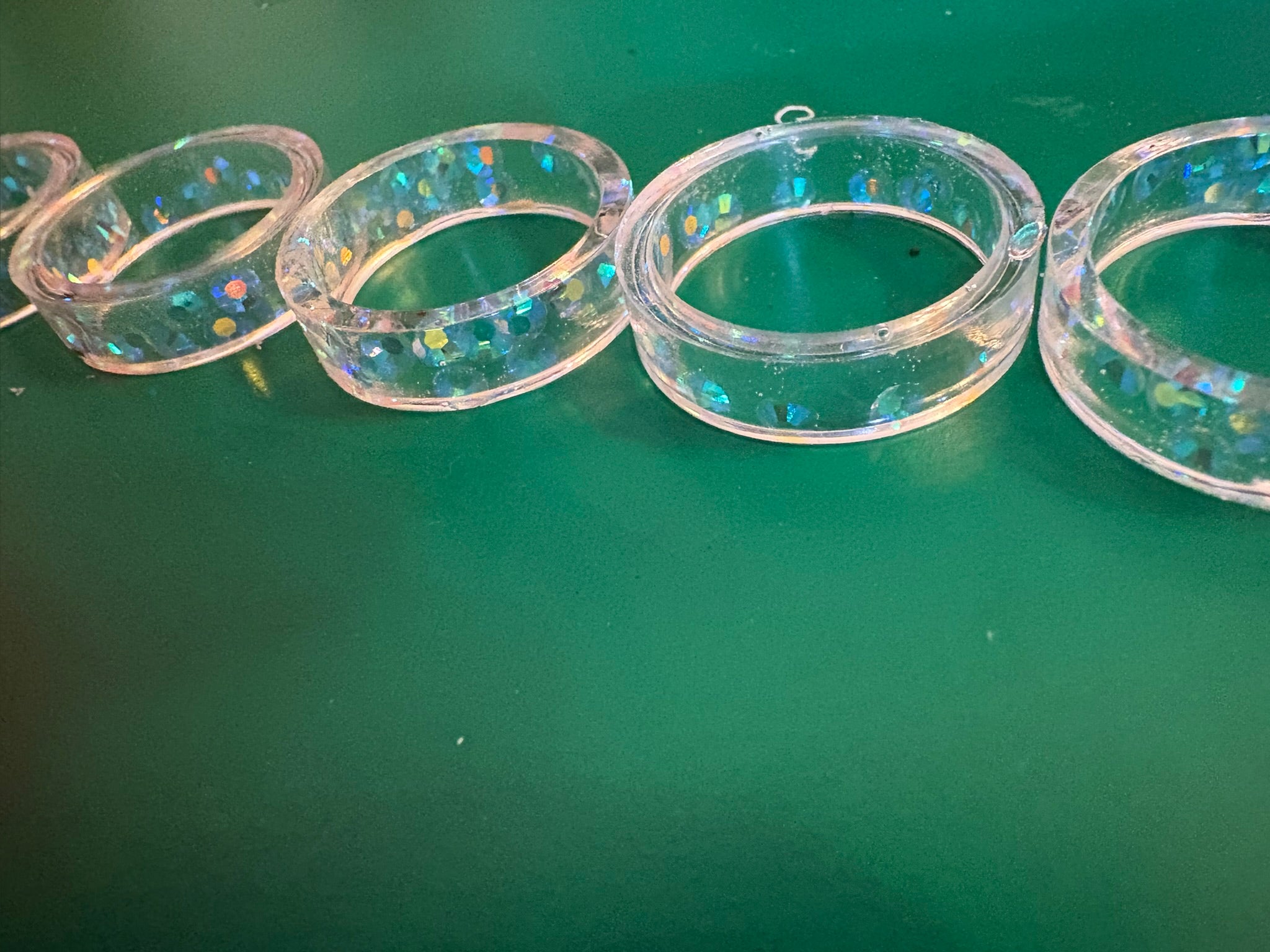 Sparkly Resin Rings