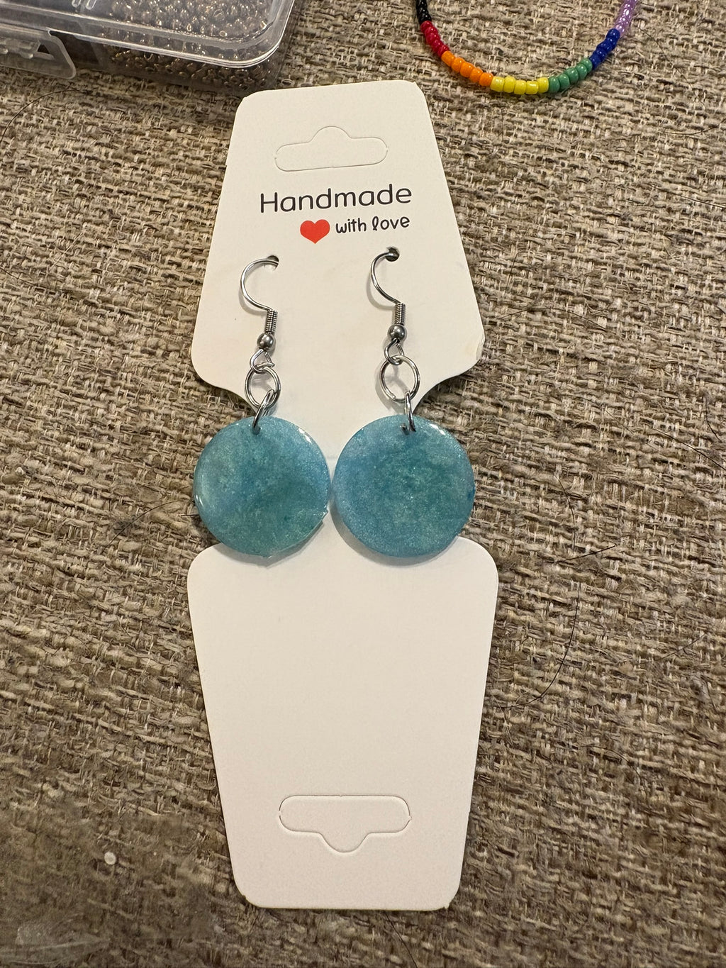 Aquamarine  and Green earrings