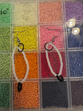 Black and white beaded earrings