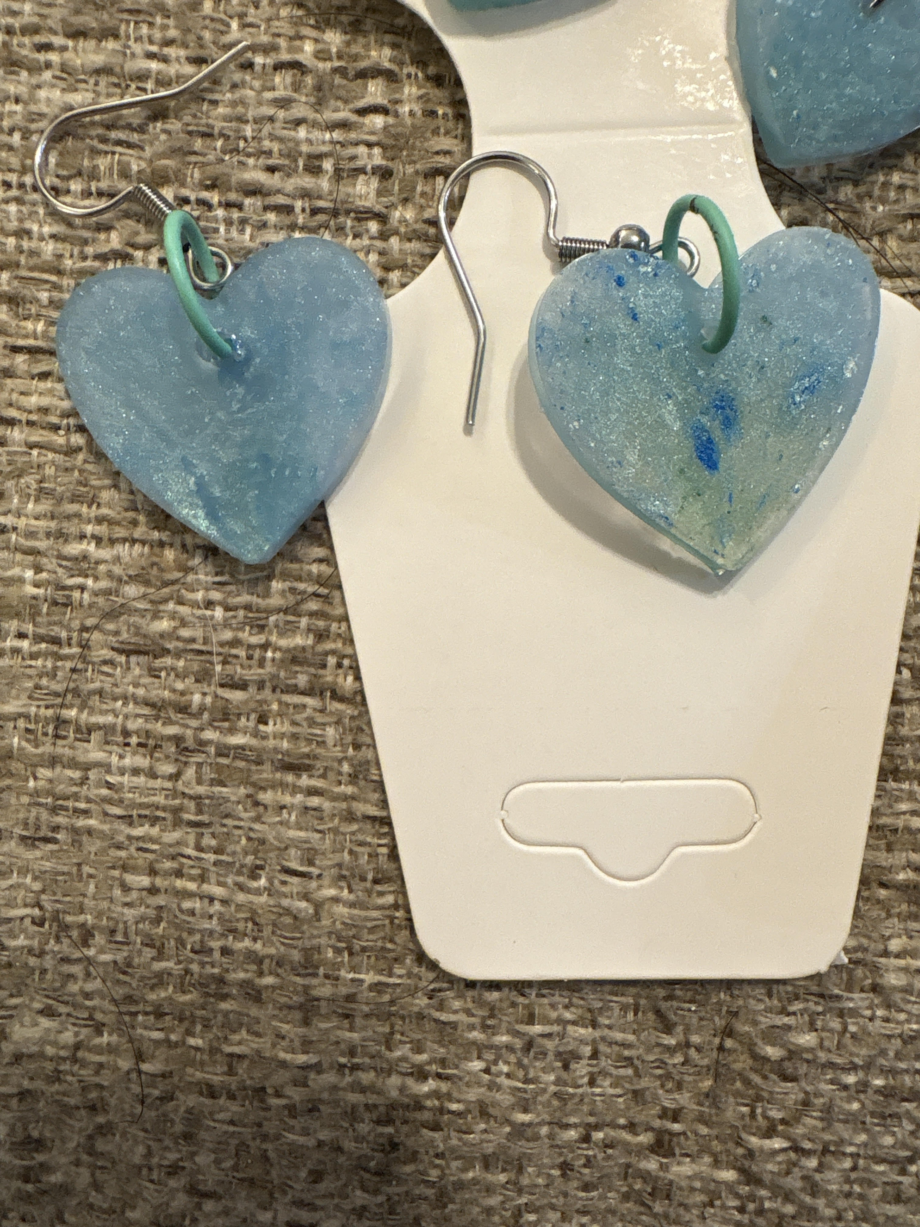 Aquamarine  and Green earrings